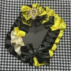 144 硬質ケースデコ レースデコ 黒 黄色 B8