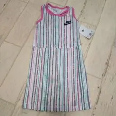 【新品タグ付き】NIKE ノースリーブワンピース ストライプ　6歳　110サイズ