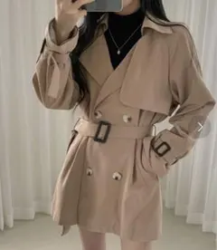 ベージュ トレンチコート FREEサイズ
