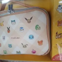 ポケモン 美品キャラクター ポーチ ベージュ手待ち、お買い得