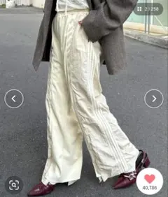 美品etsintaリメイクトラックジャージーパンツs