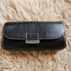 美品 レザーポーチ ブラック