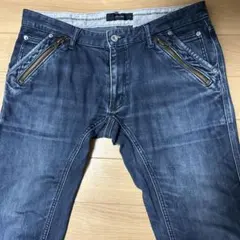 GLOBAL WORK ジップアップ8ポケット カーゴタイプデニムジーンズのサムネイル