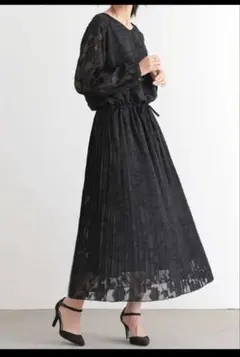 【and it】ウエストマークジャガードワンピース オケージョン フォーマル