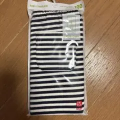 【新品未使用】UNIQLO BABY ストライプ レギンス 90(10分丈)