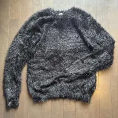 IENA ファー仕上げ ニットセーター 黒