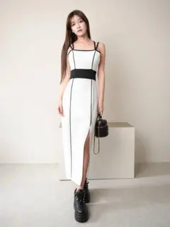 LIP SERVICE♡リップサービス♡ラメスウェットキャミワンピース♡ホワイト