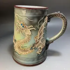 ☆希少☆高さ14cm オールドノリタケ コップ ドラゴン 盛り上げ花瓶1821 
