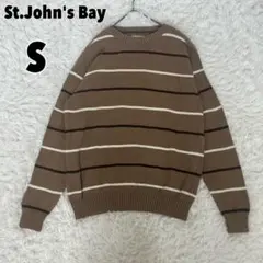 ♥St.John’s Bay♥ ボーダーニット セーター 茶 S アメカジ
