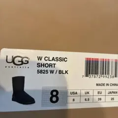 UGG W Classic Short 5825 W ブラック 8