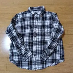 GU チェック柄 長袖シャツ 140