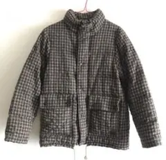 ARMEN チェック柄 ダウンジャケット