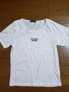 ホワイト ロゴTシャツ レディース M