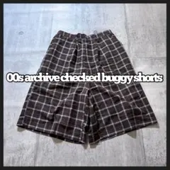 00s checked buggy half pants c-boy y2k