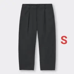 GU カーブタックアンクルパンツ S ブラック 黒