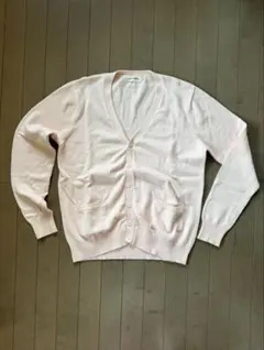 制服 ピンク Vネック カーディガン L