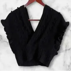 美品 titivate カシュクールポップコーンニットベスト サイズМ おでかけ