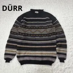 DÜRR デュア☆vintage 総柄デザインニットセーター 日本製