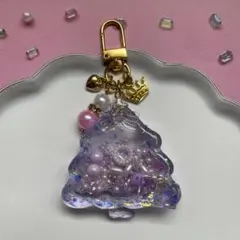 60 レジン　シャカシャカキーホルダー　シェイカー クリスマス　ツリー　大人
