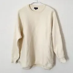 MinoriTY サイドスリット ミラノリブ ニット アイボリー Sサイズ