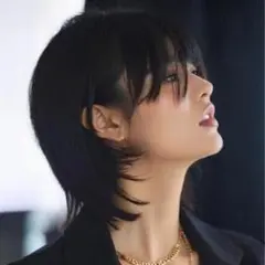 ウルフウィッグ 1355 韓国風 ブラック メンズライク マニッシュ　ショート