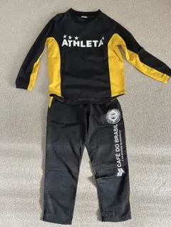 ATHLETA ピステ上下セット ブラック/イエロー　140cm
