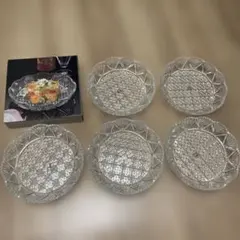 hoya ガラス　グラーティス　中皿　5枚セット　レトロ