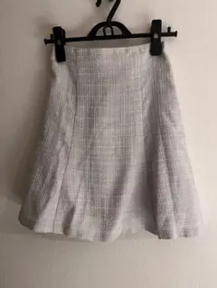 honeys ミニスカート チェック ライトブルー ツイード