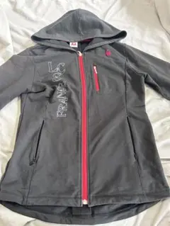 フード付き黒ジャケット セットアップ　ウェア