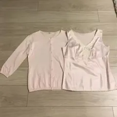 JAYRO カットソー& カーディガン セット　ピンク