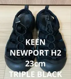 KEEN NEWPORT H2 サンダル 23cm TRIPLE BLACK