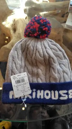新品タグ付き　ミキハウス ケーブル編み ニット帽 M