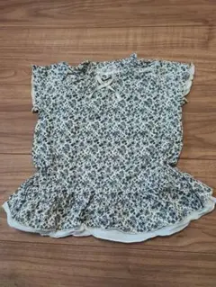 コムサデモード　フラワープリント フリル付きワンピース　サイズ： 80