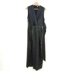 ☆ブラック ノースリーブ ロングワンピース　キレイめ　Lサイズ