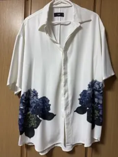 HARE 紫陽花柄 半袖シャツ ホワイト Sサイズのサムネイル