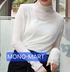 MONO-MART 　モノマート　トーンシアー ルーズスリーブ ハイネックニットのサムネイル