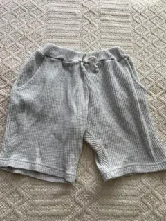 グレー ワッフル生地 ハーフパンツ　110