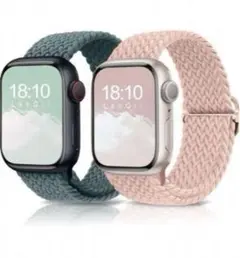 アップルウォッチ バンド 41mm 40mm 38mm ナイロン【2枚セット】