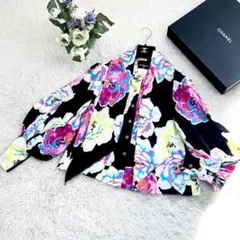 極美品★CHANEL★シルク★COCO★ボリューム袖★Aライン★ブラウスのサムネイル