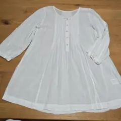 チュニックブラウス　綿ローン　Mサイズ