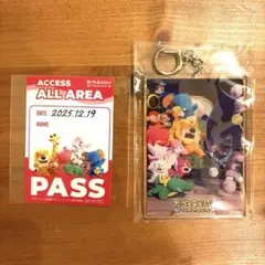 たべっ子どうぶつ　アクリルキーホルダー　パス風ステッカー