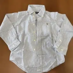 ラルフローレン ストライプ長袖シャツ 110 ポニー刺繍