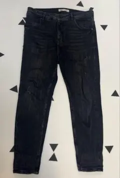 ZARA メンズダメージブラックデニム　42