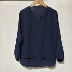 UNITED ARROWS/グリーンレーベルリラクシング/長袖ブラウス 紺色/M