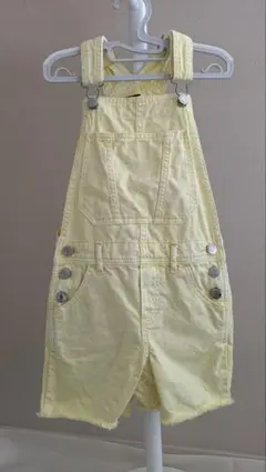 黄色デニムショートオーバーオール