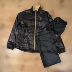 adidas ジャージ上下セット 黒/黄土色 М