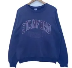 90年代　チャンピオン　ネイビーカレッジスウェット　刺繍タグ