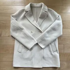 UNIQLO アイボリー ダブルブレスト チェスターコート レディース　M