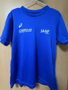 ASICS アシックス　半袖　tシャツ　青　XL