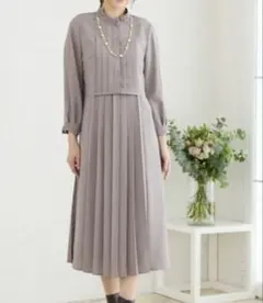 【美品】Rose Tiara フォーマルドレスセット 42 グレージュ